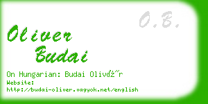 oliver budai business card